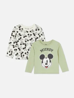 Primark Hauts Et T-Shirts|2 T-shirts à Manches Longues Disney Mickey Mouse