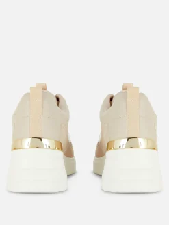 Femme Primark Baskets|Baskets Compensées Avec Finitions Métallisées