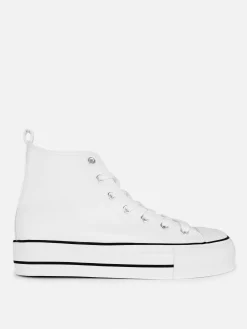 Femme Primark Baskets|Baskets Montantes Compensées En Simili Cuir