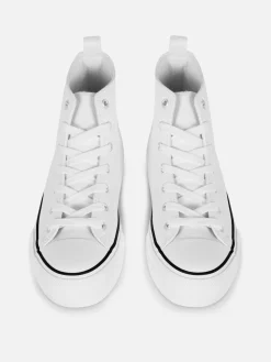 Femme Primark Baskets|Baskets Montantes Compensées En Simili Cuir