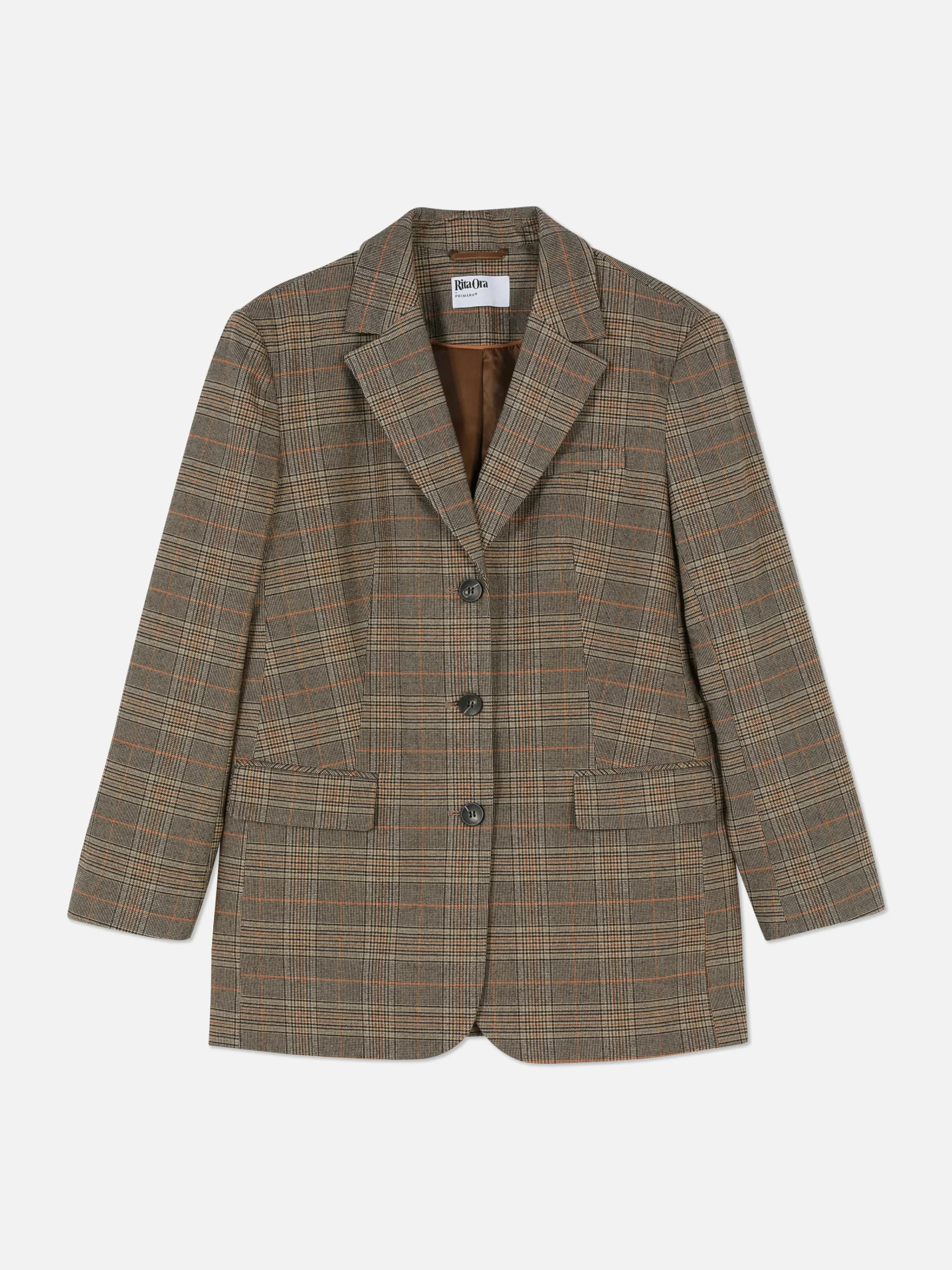 Femme Primark Blazers|Blazer à Carreaux à Boutonnage Simple Rita Ora