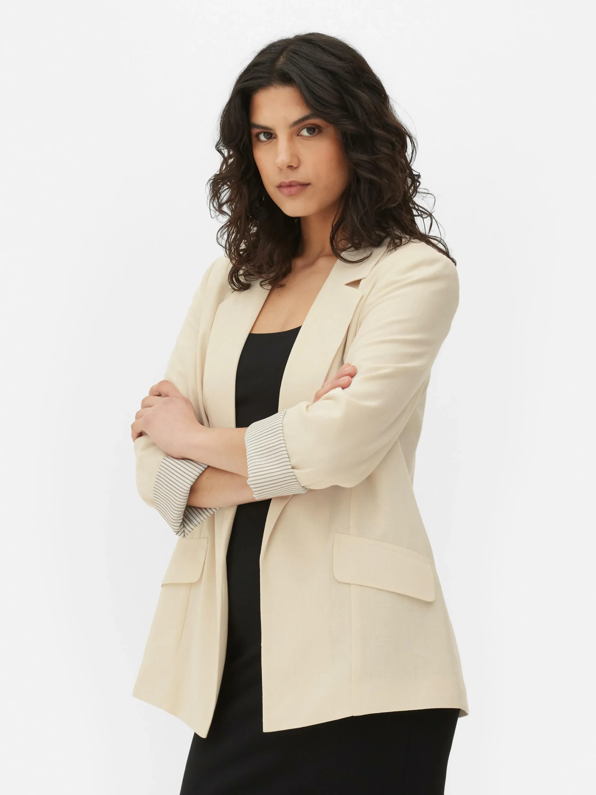 Femme Primark Blazers|Blazer Ajusté à Effet Bord à Bord