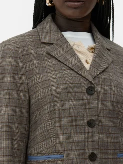 Femme Primark Blazers|Blazer Court à Carreaux Rita Ora