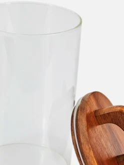 Primark Art De La Table|Bocal En Verre Moyen à Couvercle En Bois