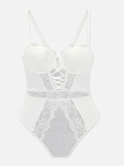 Femme Primark Ensembles Lingerie|Body De Mariée En Dentelle à Bonnets Rembourrés