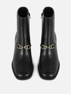 Femme Primark Bottes|Bottes à Talons Carrés Et Détail Chaîne Rita Ora