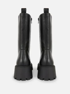 Femme Primark Bottes|Bottes De Motard épaisses à Lacets