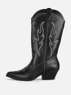 Femme Primark Bottes|Bottes Santiags En Simili Cuir