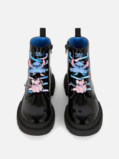 Enfant Primark Bottes Et Bottes En Caoutchouc|Bottes Vernies à Lacets Disney Stitch