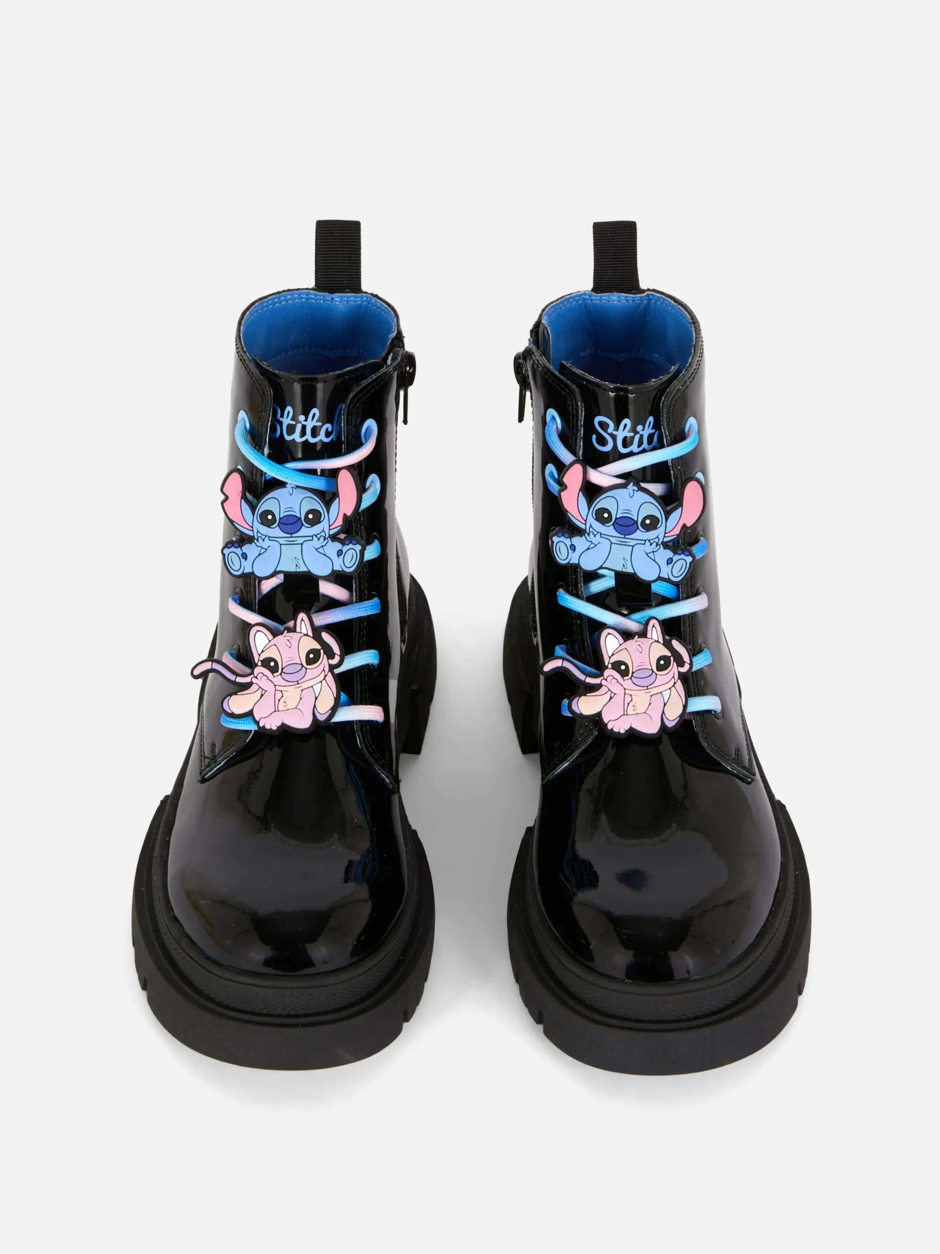 Enfant Primark Bottes Et Bottes En Caoutchouc|Bottes Vernies à Lacets Disney Stitch