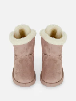 Enfant Primark Bottes Et Bottes En Caoutchouc|Bottines à Doublure Duveteuse Et Nœud Au Dos