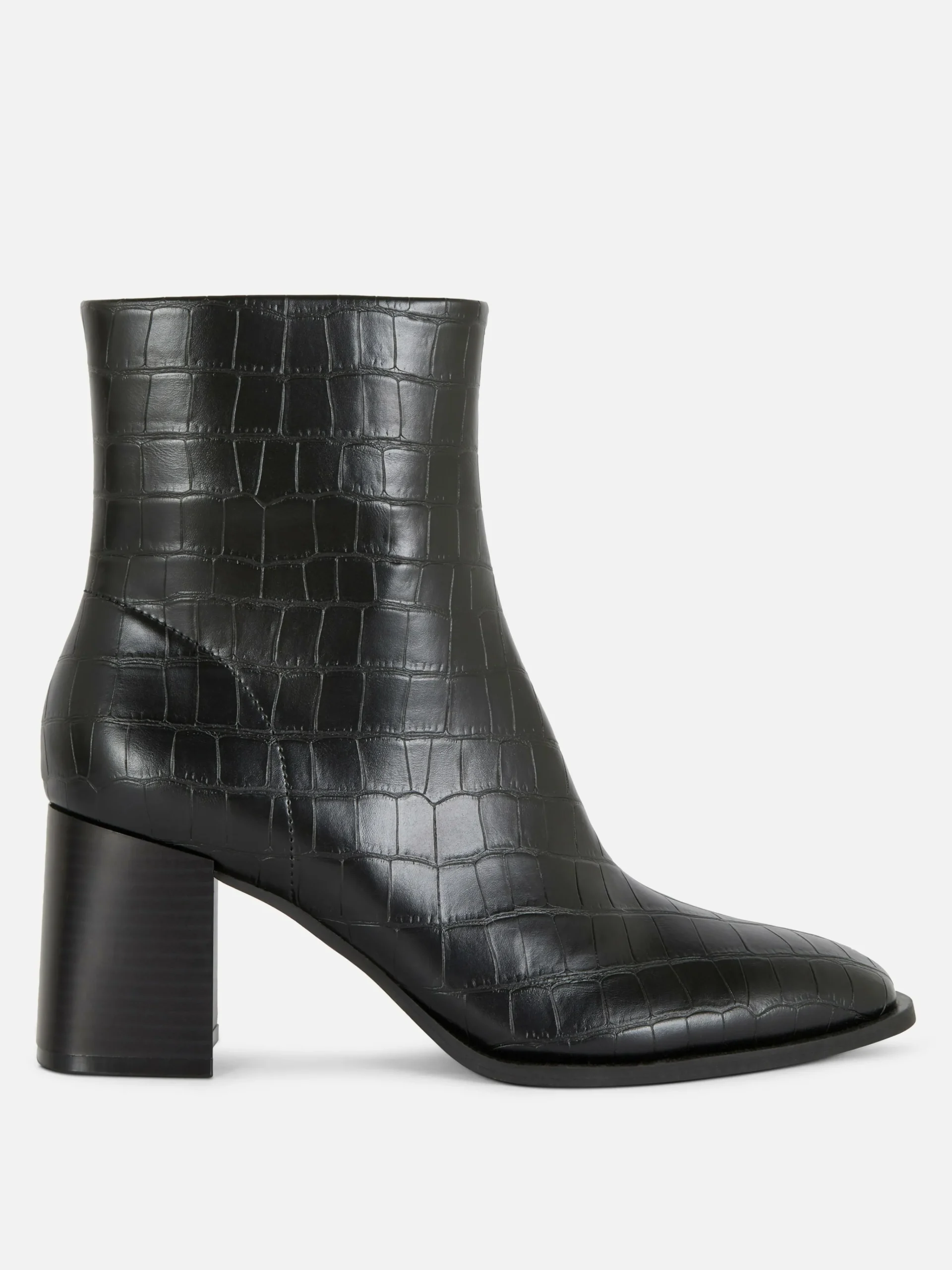 Femme Primark Bottes|Bottines à Talons En Similicuir Imitation Croco