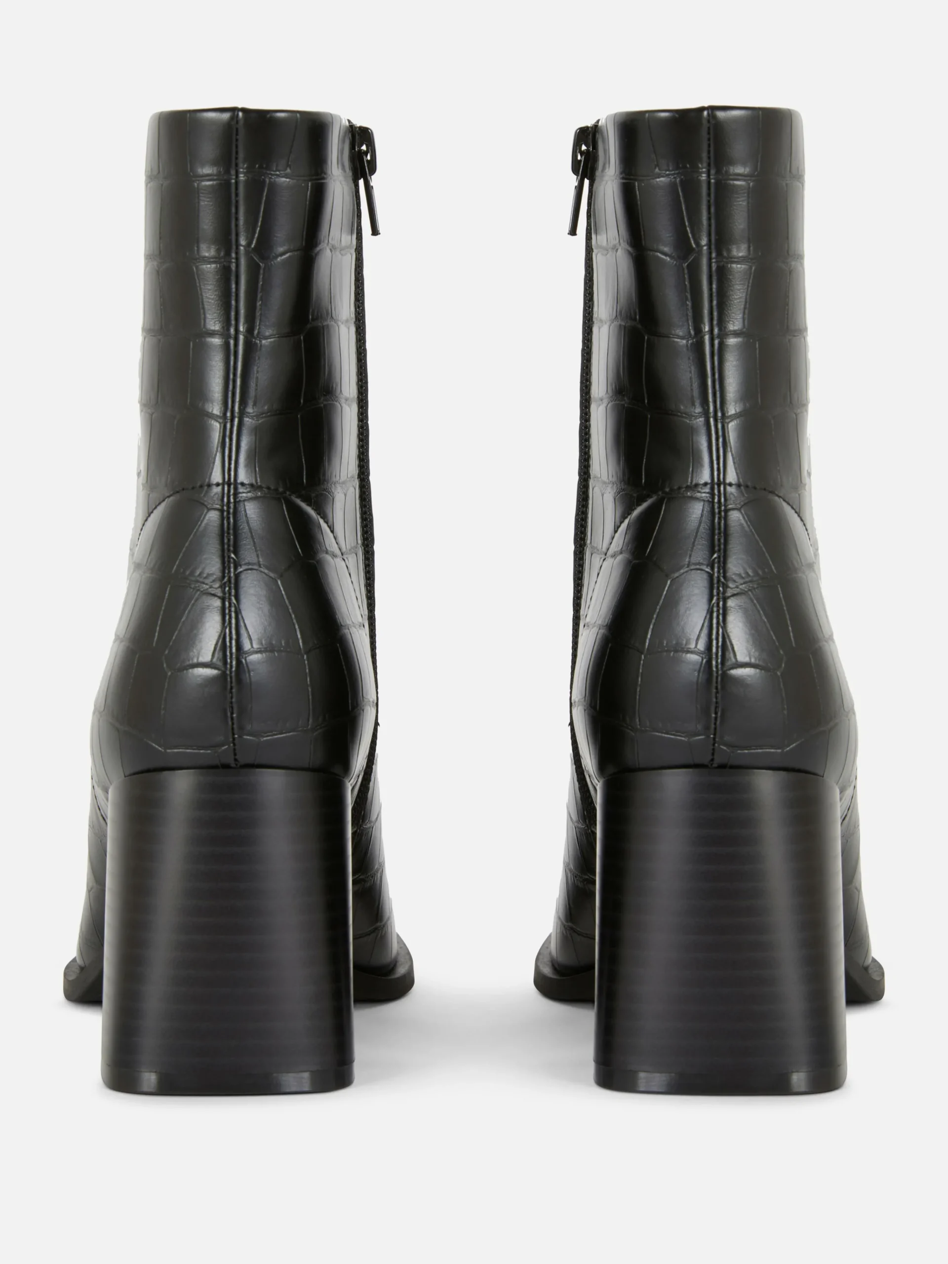 Femme Primark Bottes|Bottines à Talons En Similicuir Imitation Croco