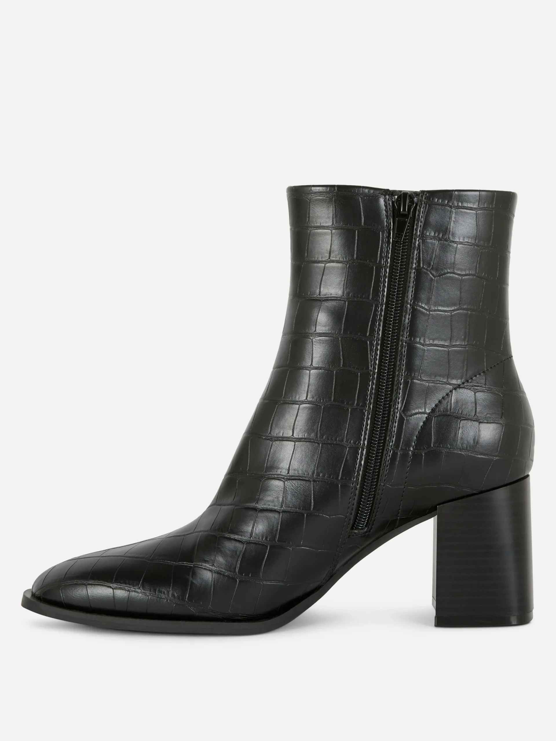 Femme Primark Bottes|Bottines à Talons En Similicuir Imitation Croco