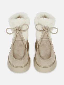 Femme Primark Bottes|Bottines De Tablier En Fausse Fourrure Rita Ora