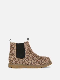 Enfant Primark Bottes Et Bottes En Caoutchouc|Bottines Zippées à Motif Léopard