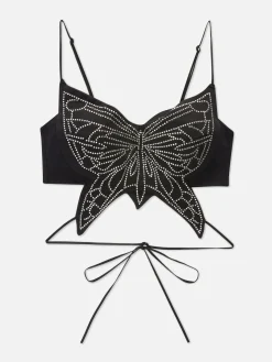 Femme Primark Soutiens-Gorge|Brassière Papillon Ornée De Strass
