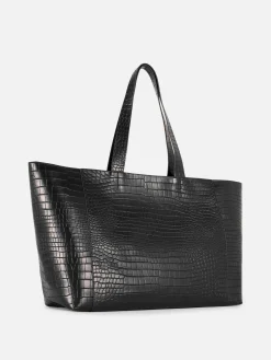 Femme Primark Sacs Et Porte-Monnaie|Cabas Extra Large En Imitation Croco