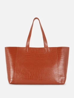 Femme Primark Sacs Et Porte-Monnaie|Cabas Extra Large En Imitation Croco