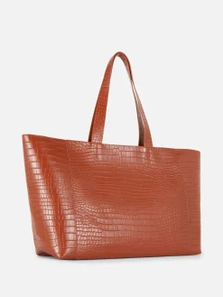 Femme Primark Sacs Et Porte-Monnaie|Cabas Extra Large En Imitation Croco