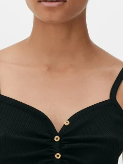 Femme Primark Hauts Et T-Shirts|Caraco à Encolure Boutonnée