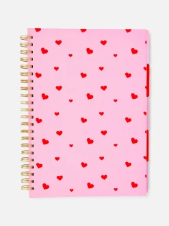 Enfant Primark Carnets|Carnet à Spirale A4 à Motif Cœur Avec Intercalaires