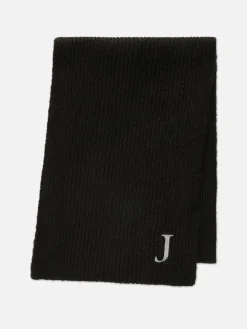 Femme Primark Chapeaux, Gants Et Écharpes|Écharpe En Maille Côtelée à Initiale Brodée