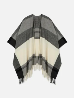 Femme Primark Chapeaux, Gants Et Écharpes|Écharpe Façon Cape à Carreaux