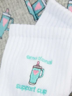 Femme Primark Chaussettes|Chaussettes à Graphique Tasse Isotherme