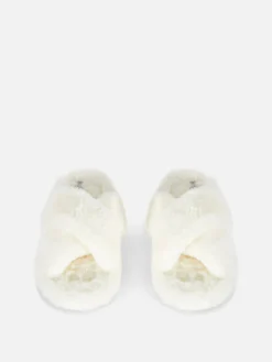 Enfant Primark Chaussons|Chaussons En Fausse Fourrure à Brides Croisées