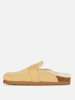 Femme Primark Chaussons|Chaussons Style Mocassins Doublés De Fausse Fourrure