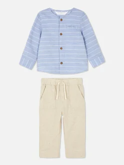 Primark Ensembles Et Tenues|Chemise à Manches Longues Et Pantalon à Cordon