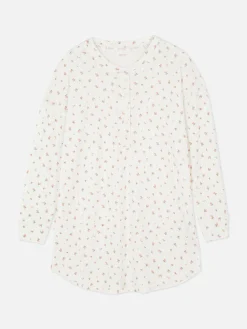 Femme Primark Chemises De Nuit Et Nuisettes|Chemise De Nuit En Maille Pointelle Florale
