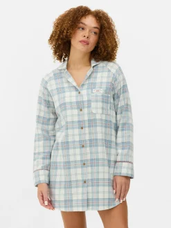 Femme Primark Chemises De Nuit Et Nuisettes|Chemise De Nuit Longue En Flanelle à Carreaux