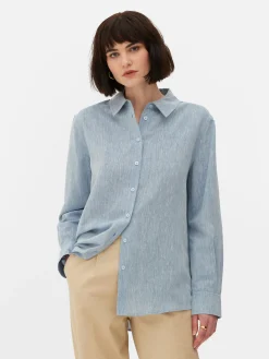 Femme Primark Chemises Et Blouses|Chemise En Chambray à Manches Longues