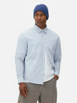 Homme Primark Chemises|Chemise En Jacquard Rayé à Manches Longues