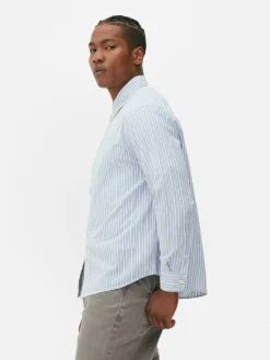 Homme Primark Chemises|Chemise En Jacquard Rayé à Manches Longues