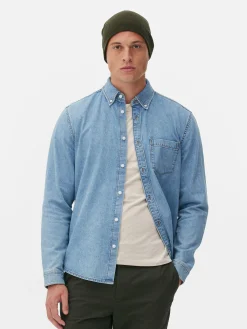 Homme Primark Chemises|Chemise En Sergé De Coton à Manches Longues