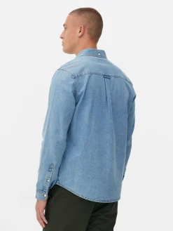 Homme Primark Chemises|Chemise En Sergé De Coton à Manches Longues