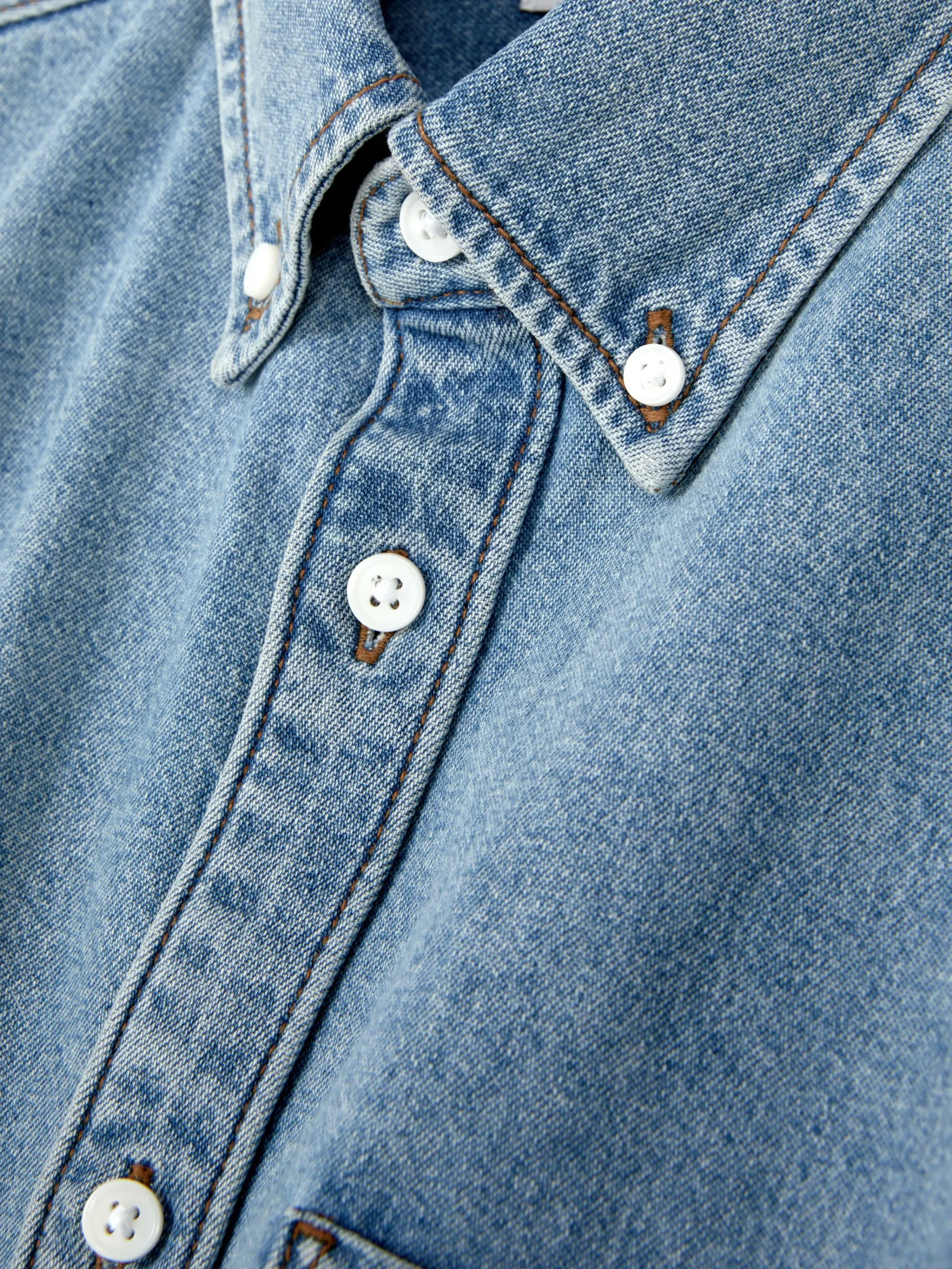 Homme Primark Chemises|Chemise En Sergé De Coton à Manches Longues