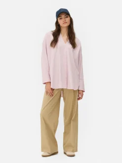 Femme Primark Chemises Et Blouses|Chemise Oversize En Popeline