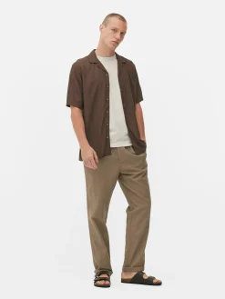 Homme Primark Chemises|Chemise Texturée à Manches Courtes