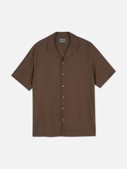 Homme Primark Chemises|Chemise Texturée à Manches Courtes