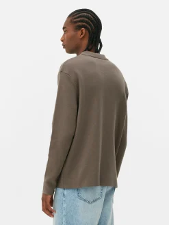 Homme Primark Chemises|Chemise Tricotée à Boutons-pression