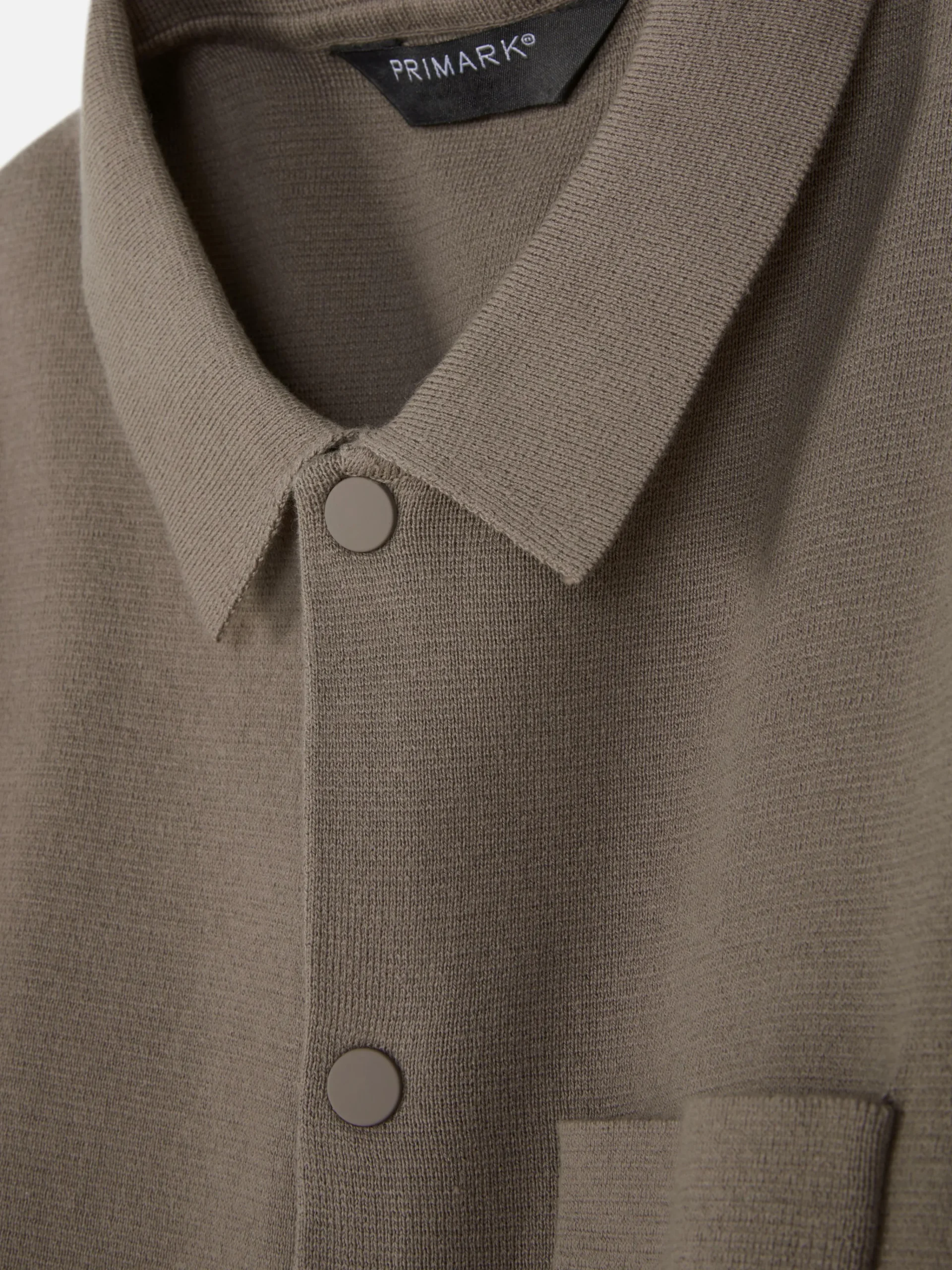 Homme Primark Chemises|Chemise Tricotée à Boutons-pression