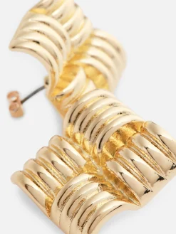 Femme Primark Bijoux|Clous D'oreilles En Forme De Coussin Carré