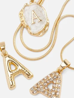 Femme Primark Bijoux|Collier Initiales à Pendentifs Multiples