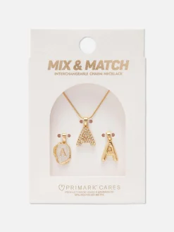 Femme Primark Bijoux|Collier Initiales à Pendentifs Multiples