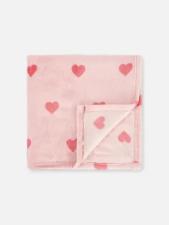 Primark Couvertures Et Jetés De Lit|Couverture Douce à Motif Cœur