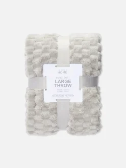 Primark Couvertures Et Jetés De Lit|Couverture Texturée Effet Nid D'abeille Ultra-douce